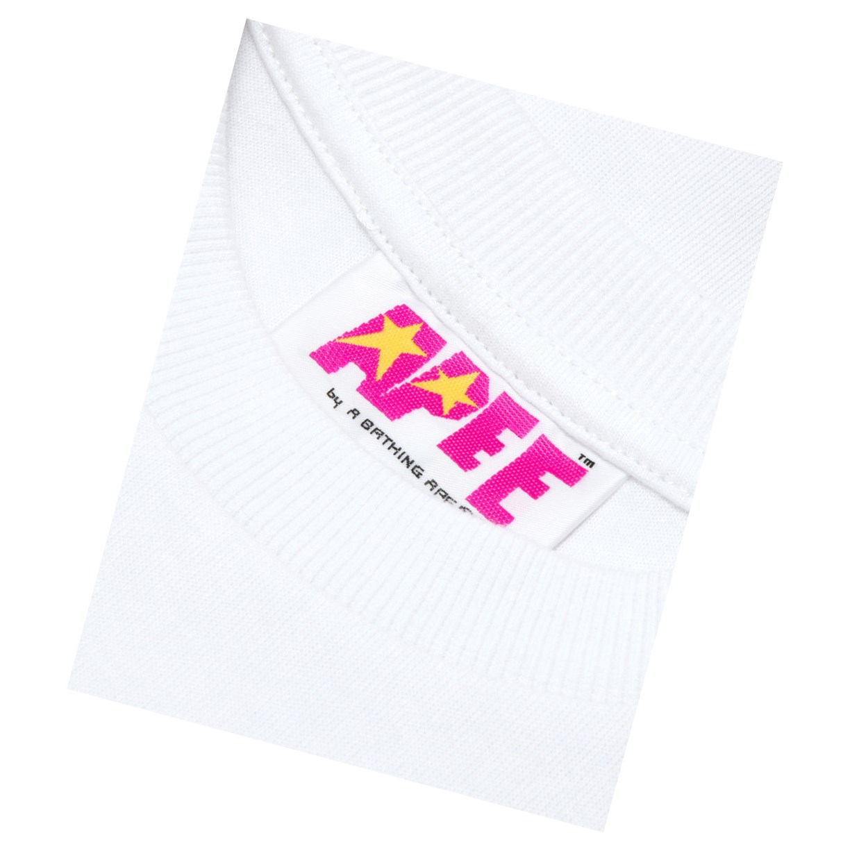 White Women's A BATHING APE Cropped Logo Sweatshirts | IRT523140