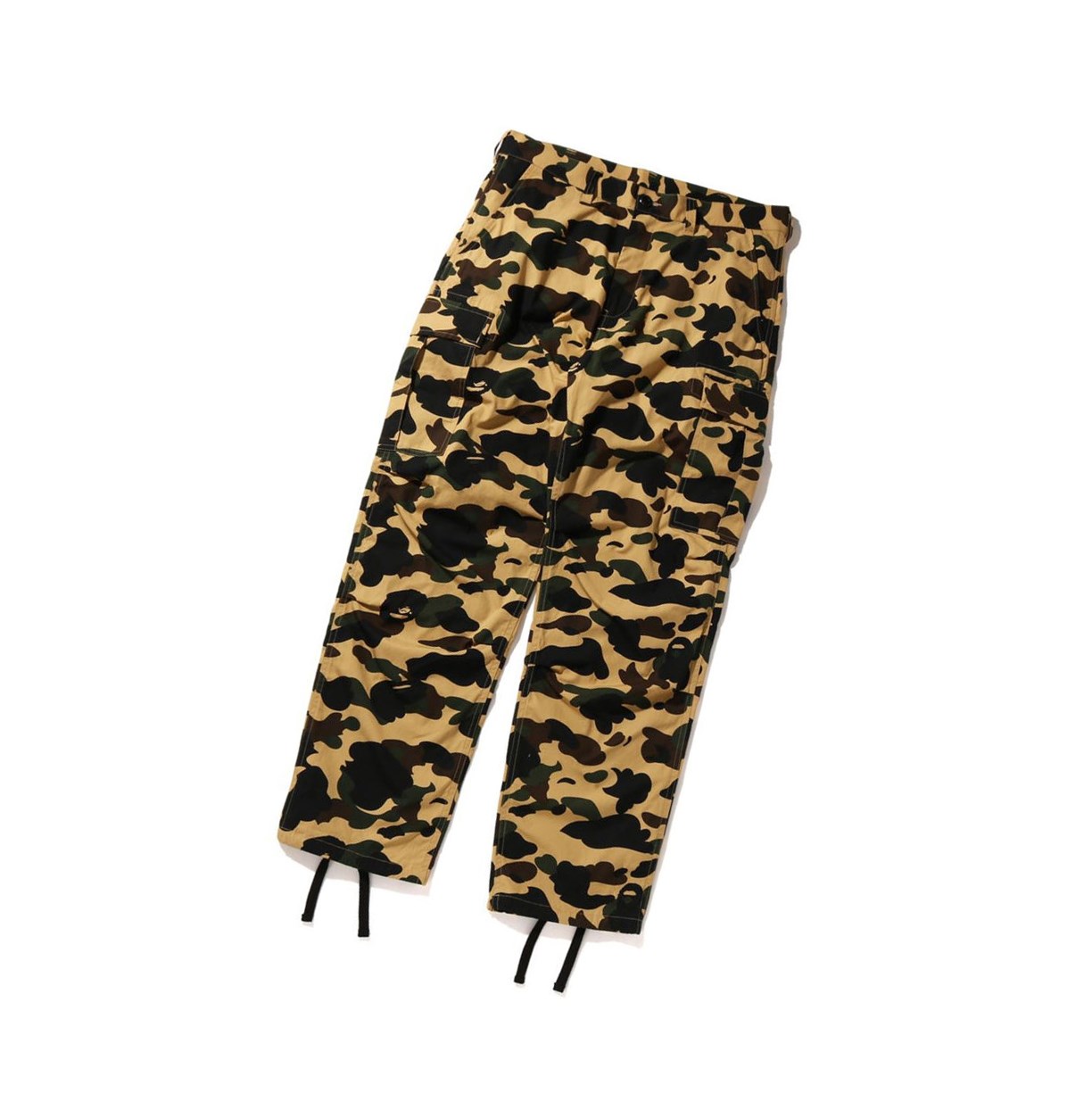 Yellow Men\'s A BATHING APE 1st Camo Cargo Long Pants | ZKF498216