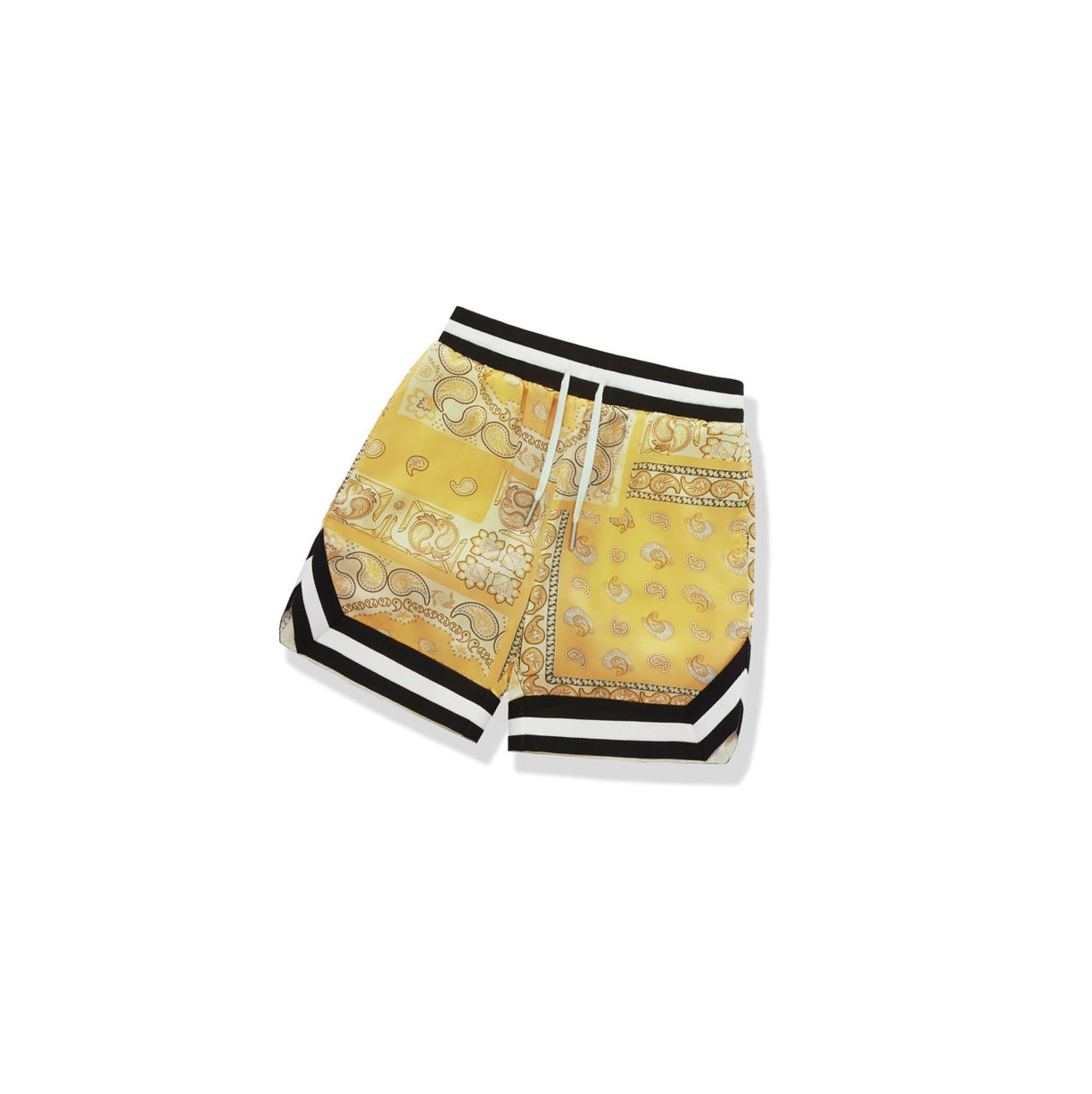 Yellow Men\'s A BATHING APE Paisley Print Shorts | ZXN825416